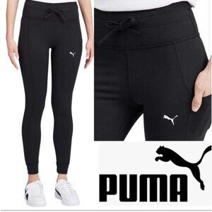 Puma Womens Black Joggers Size S Polyester & Elastane